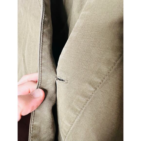 MARISSA WEBB Olive Canvas V-Neck One Piece Front Zip Romper Size 4 - Picture 11 of 12